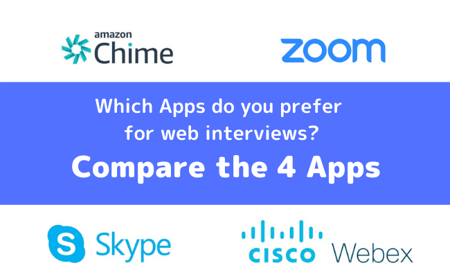 Which Apps do you prefer for web interviews? Compare the four Apps